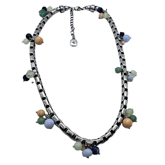 RLL Ralph Lauren silver tone cha cha necklace - Picture 2 of 3